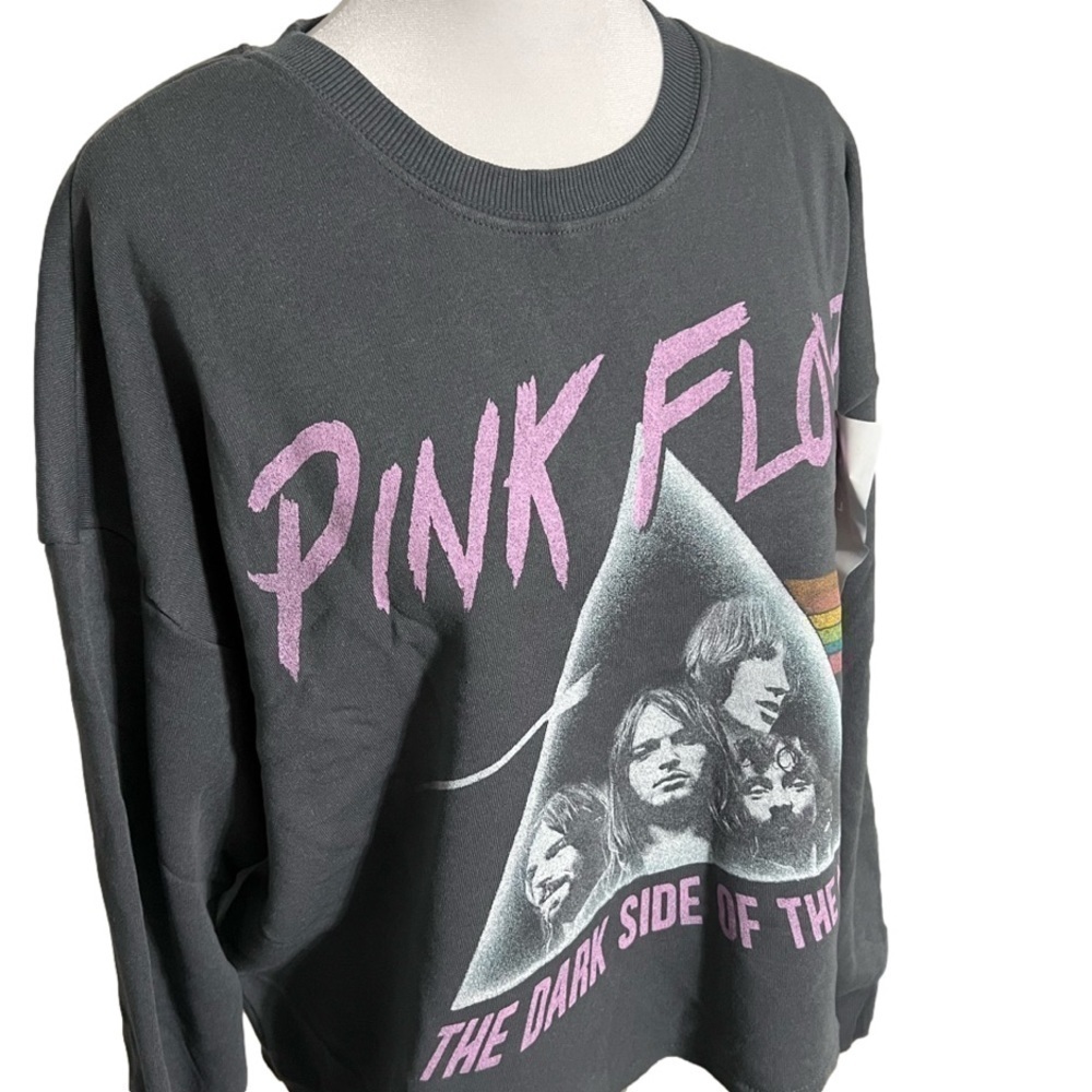 Pink Floyd Dark Side Of The Moon Grayson Threads Women Crop Pullover Sz L or XL - Picture 3 of 14